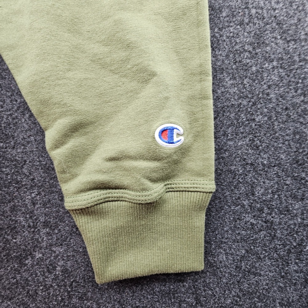 Champion Men's Powerblend Fleece Crew Neck Sweatshirt Color Olive Green Xl - Picture 7 of 9